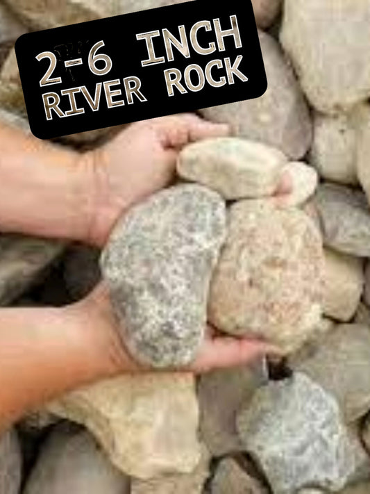 2 - 6 Inch River Rock MYGARDENBAG