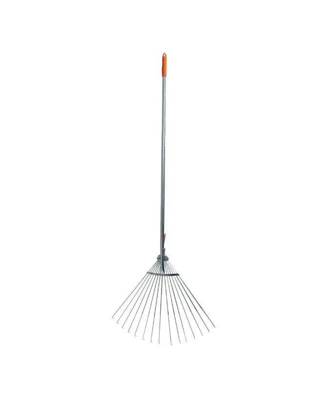"Adjustable rake for efficient garden maintenance, featuring a versatile design for easy use in various landscaping tasks."