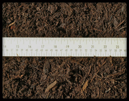 Composted Bark Mulch with ruler