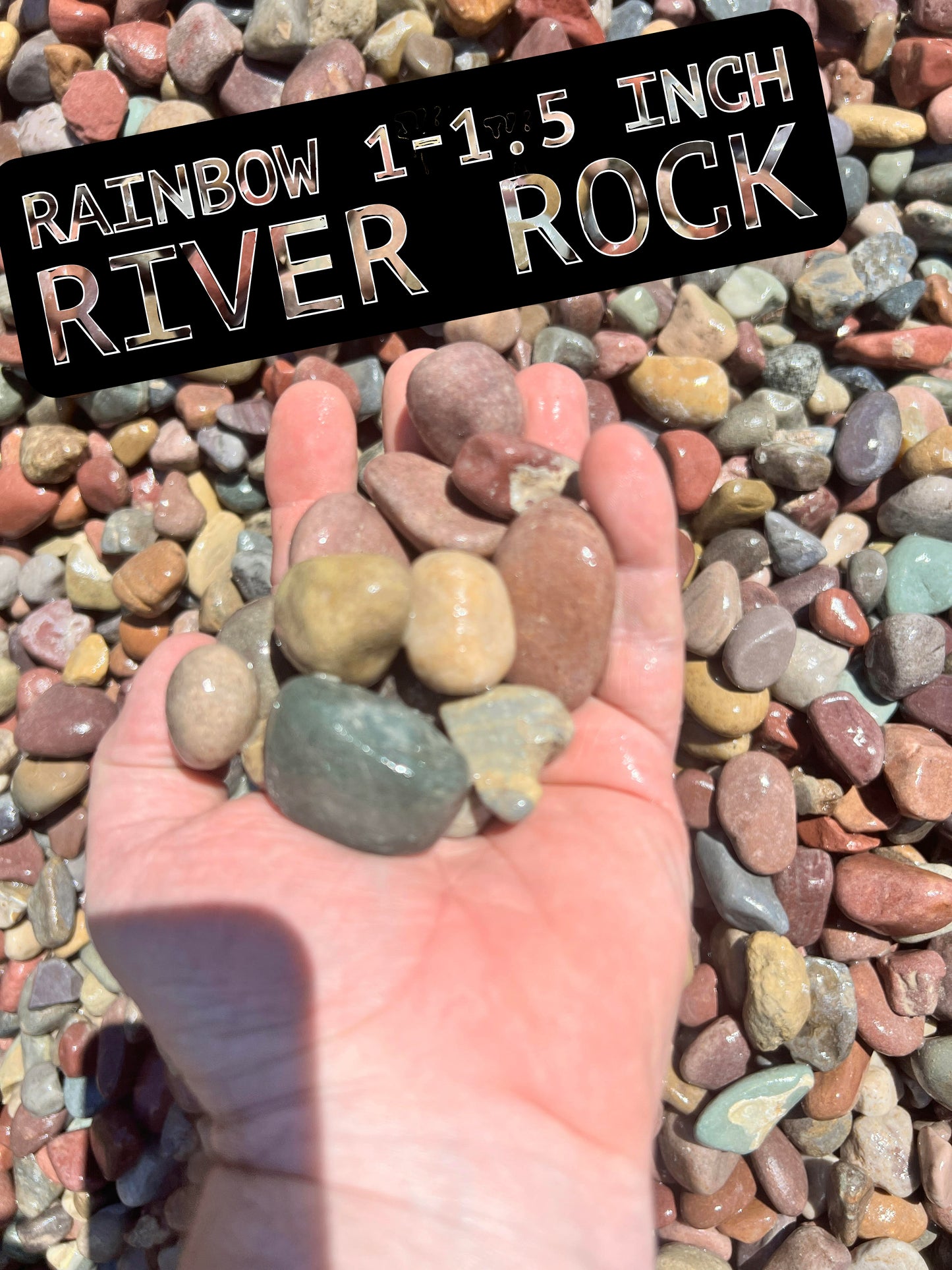 Rainbow River Rock 1" - 1.5"